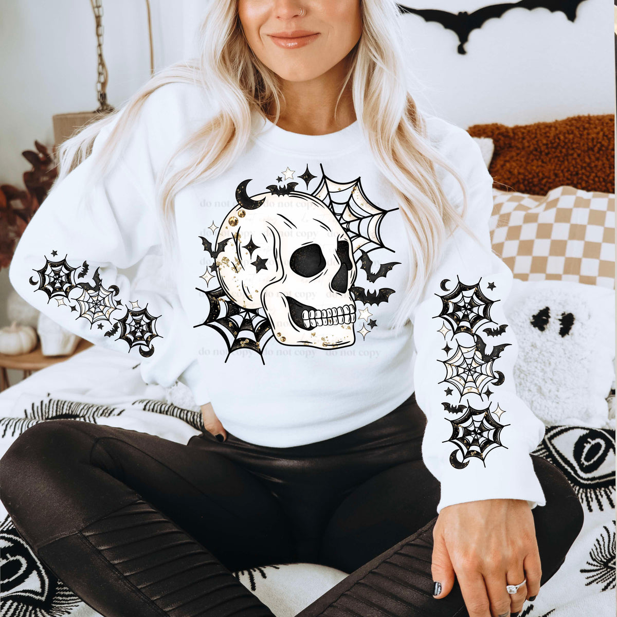 Web Skull w/ Sleeves PNG