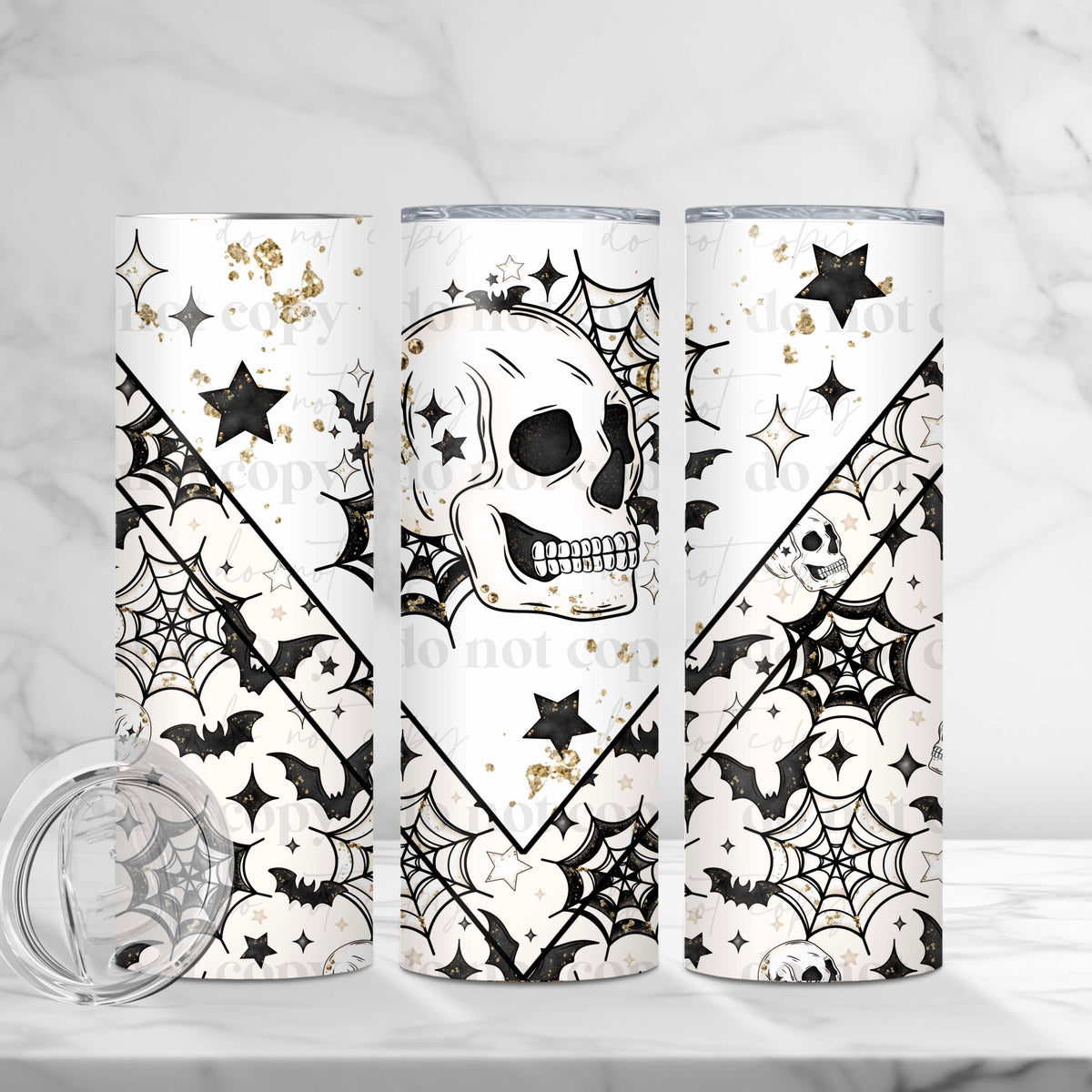 Web Skull Tumbler Wrap