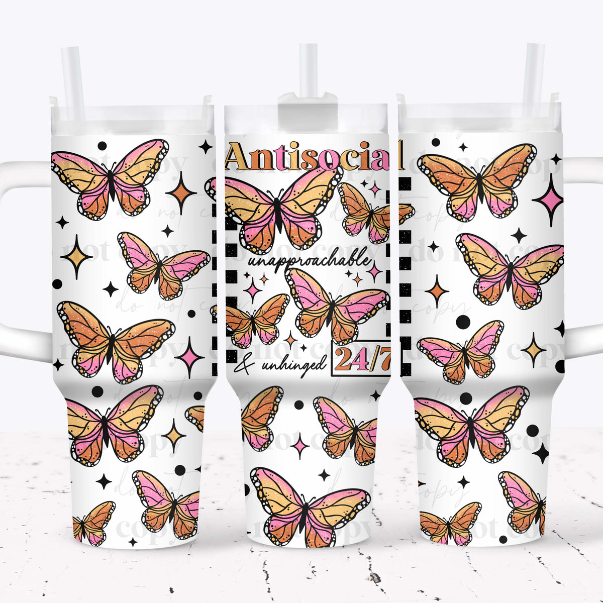 Antisocial 40oz Tumbler Wrap