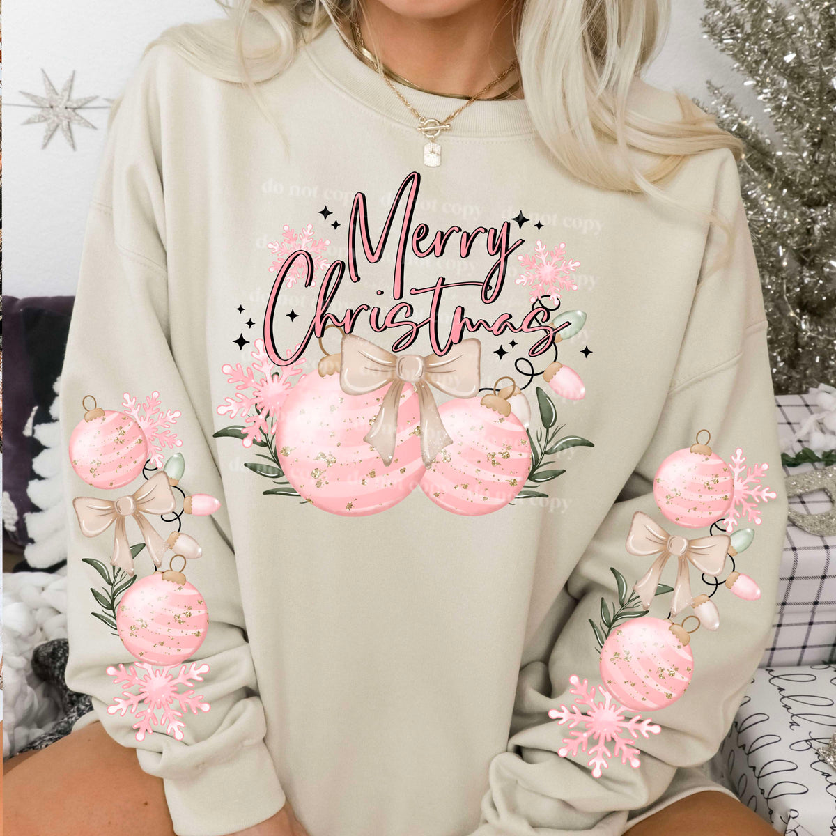 Merry Christmas w/ Sleeves Full Color PNG