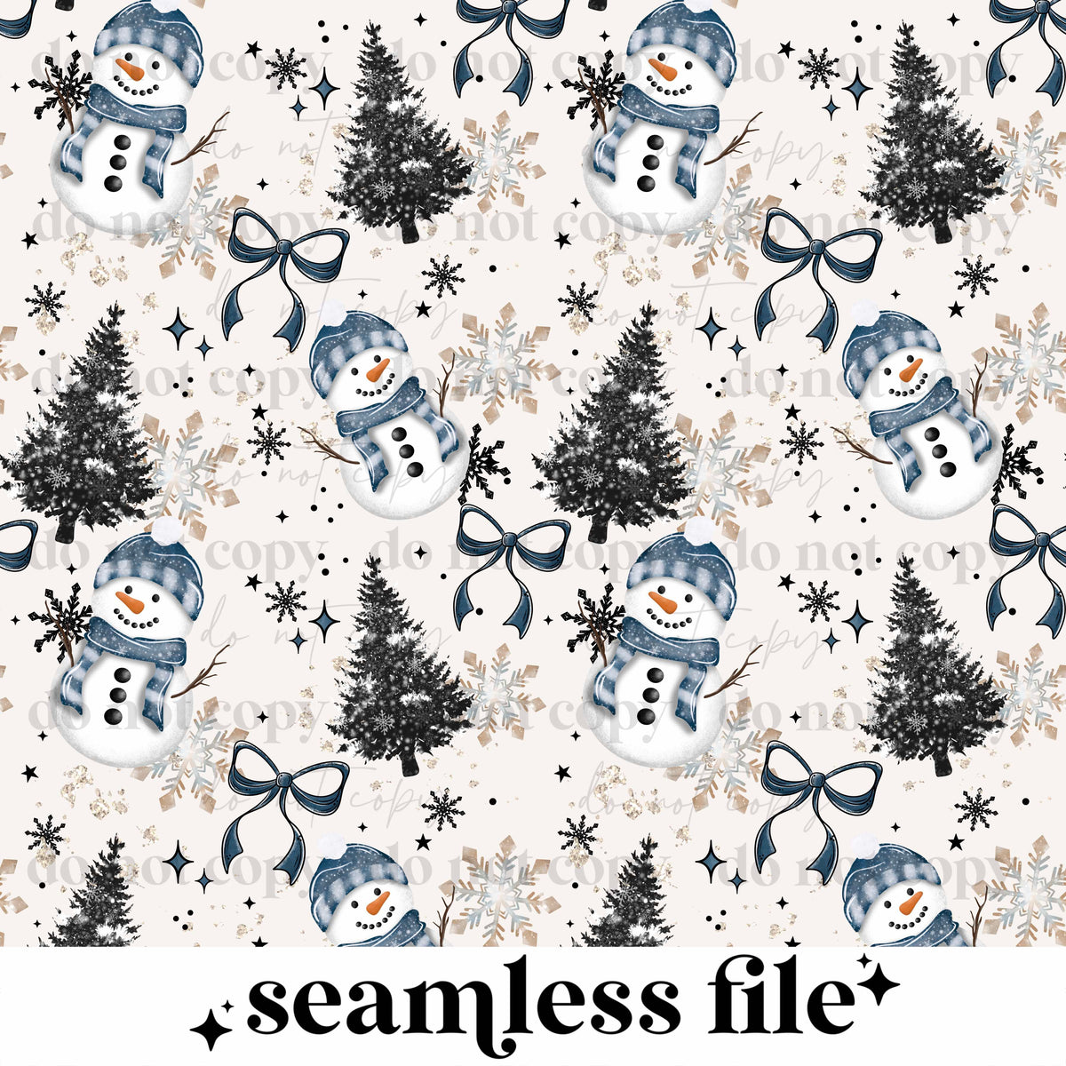 Winter Snowman Seamless