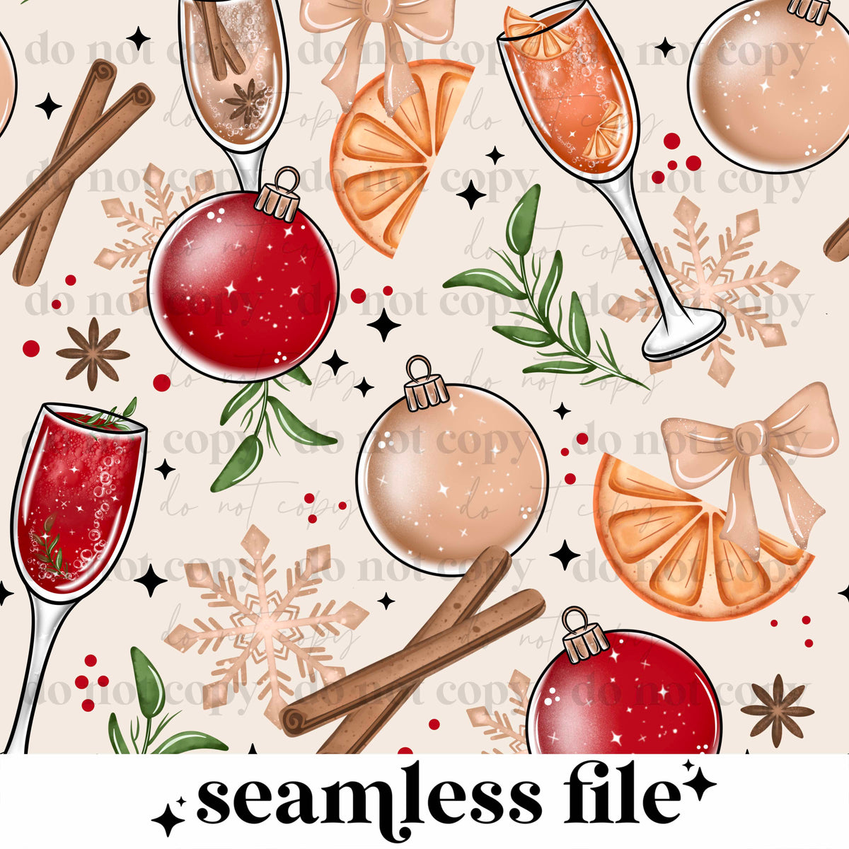 Merry Mimosa Seamless