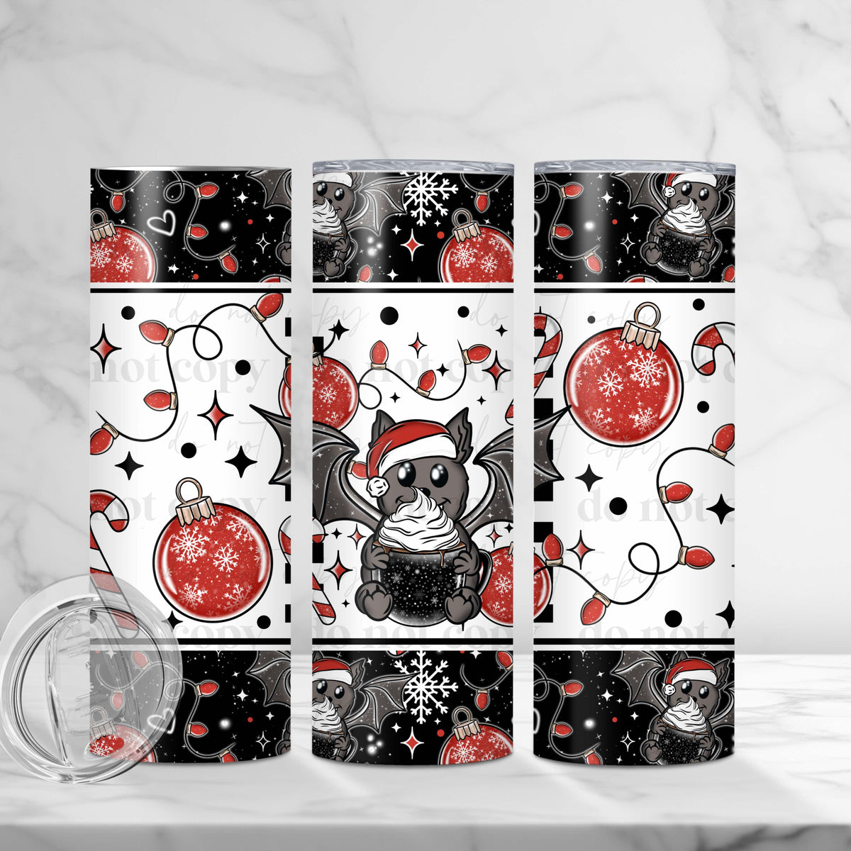 Santa Bat Tumbler Wrap