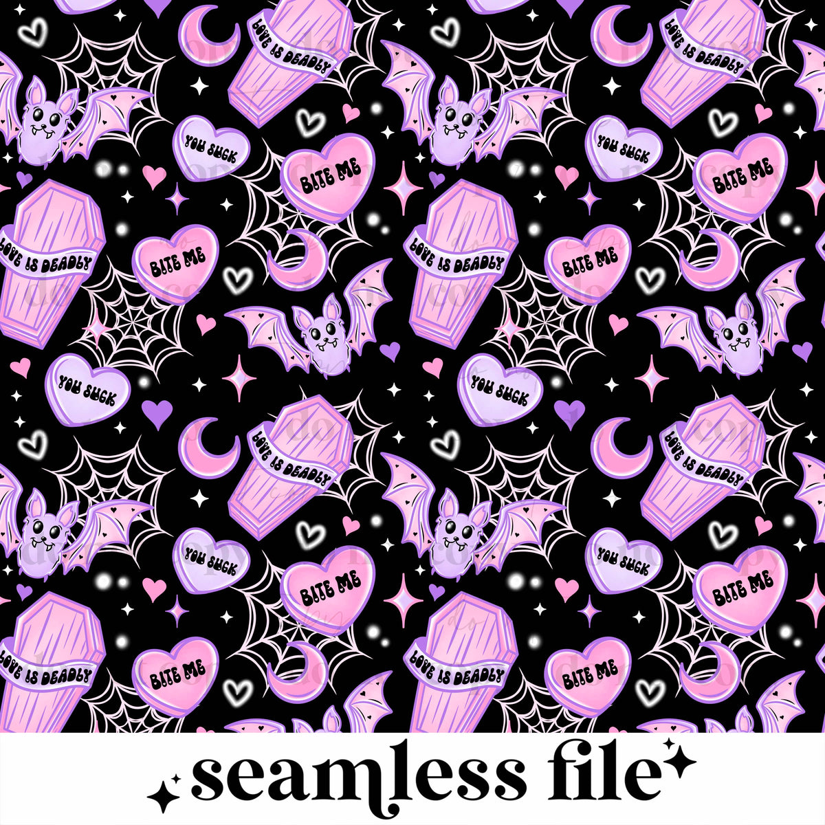 Valentine's Bats Seamless