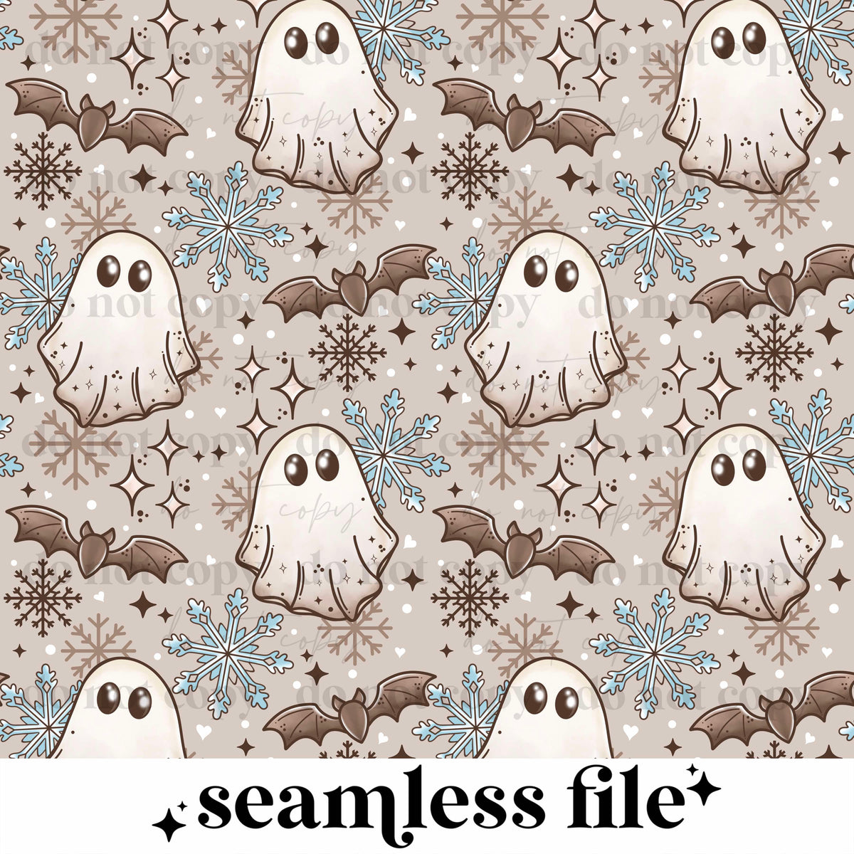 Winter Ghosts Seamless