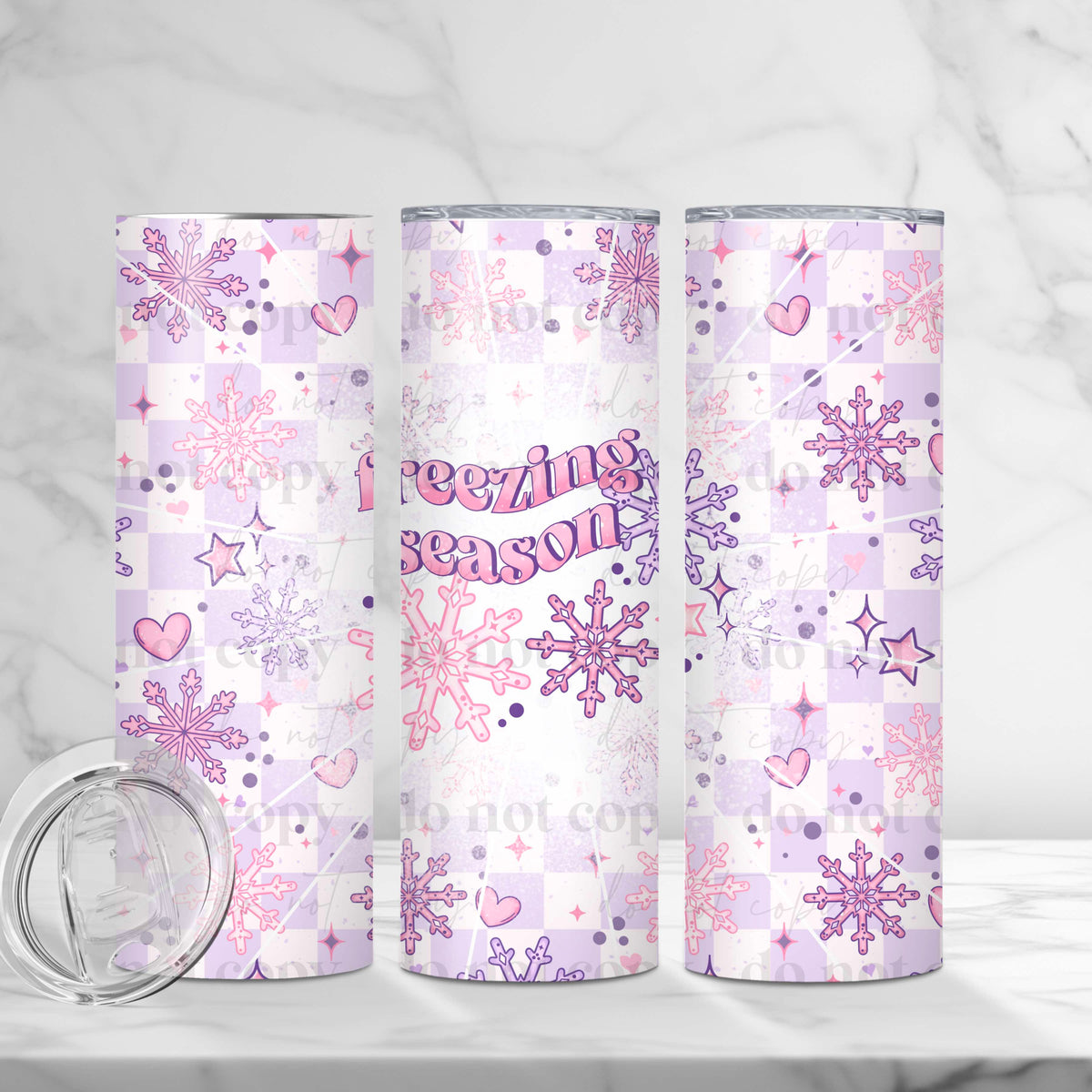 Freezin Season Snowflakes Tumbler Wrap