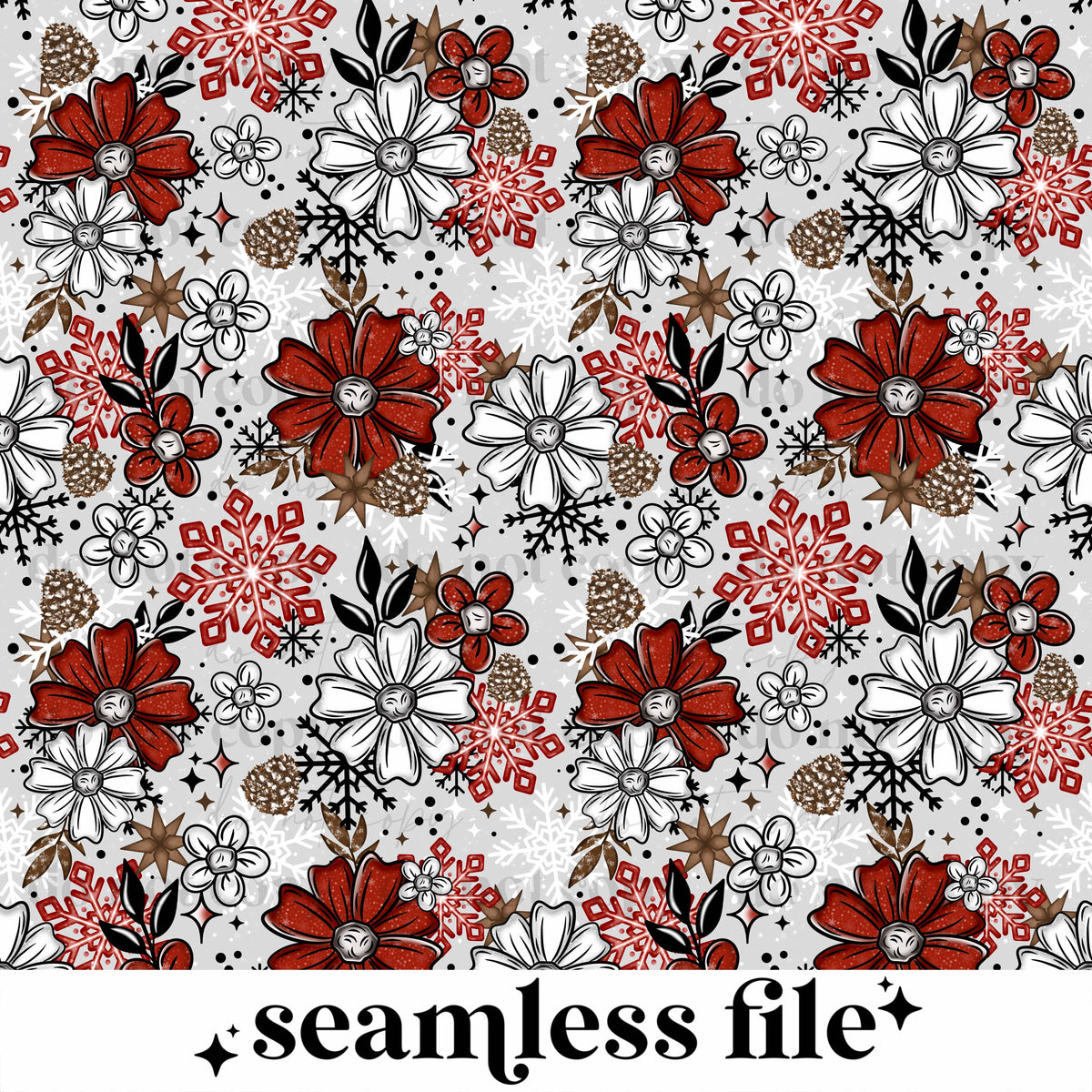 Christmas Florals Seamless