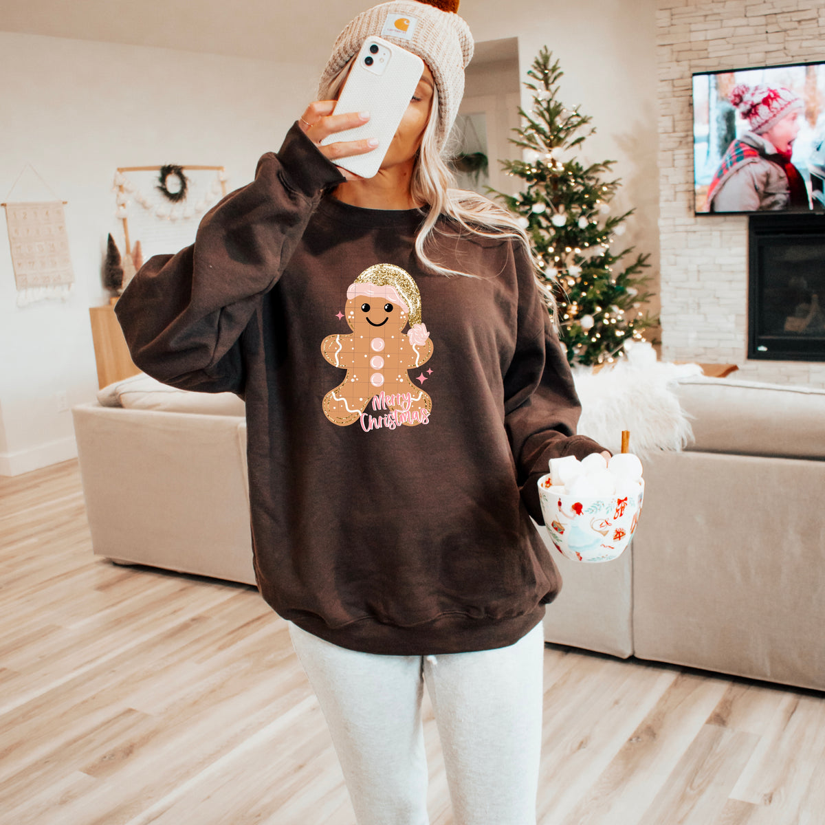 Merry Christmas Gingerbread PNG