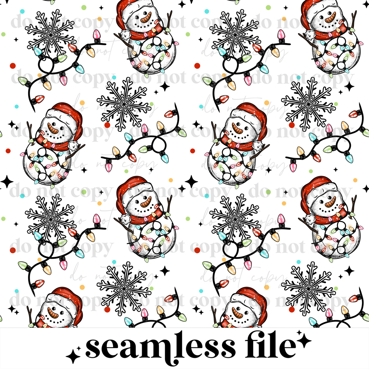 Merry Snowman Seamless