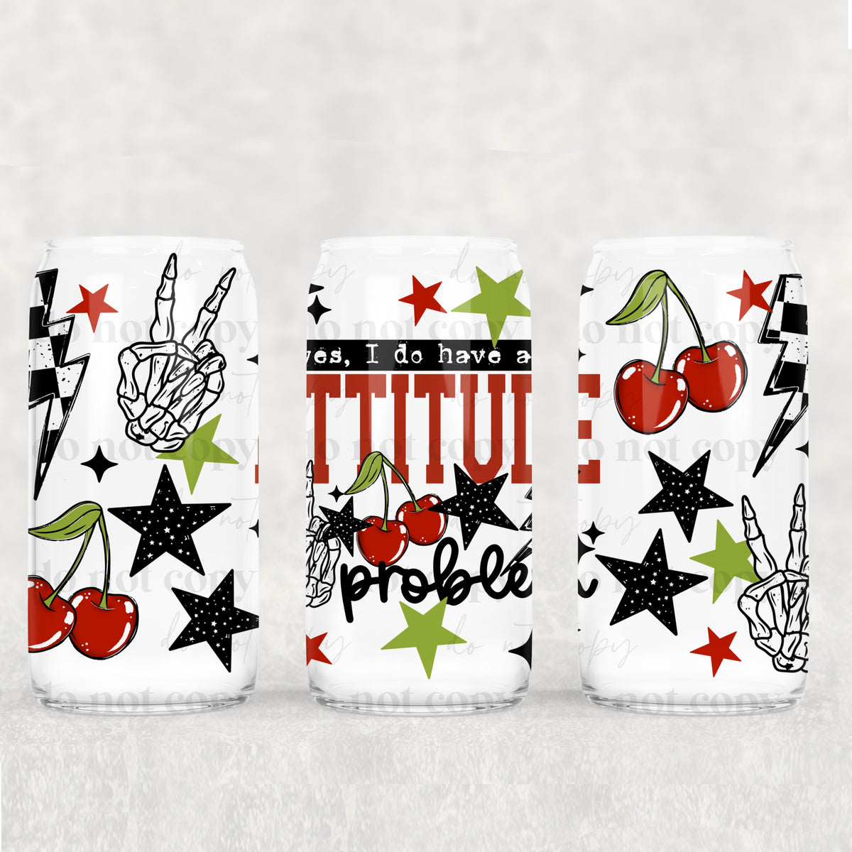 Attitude Problem 16oz Glass Wrap