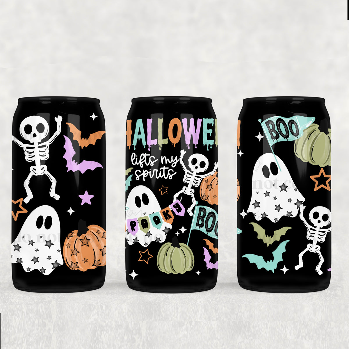Halloween lifts my spirits 16oz Glass Wrap