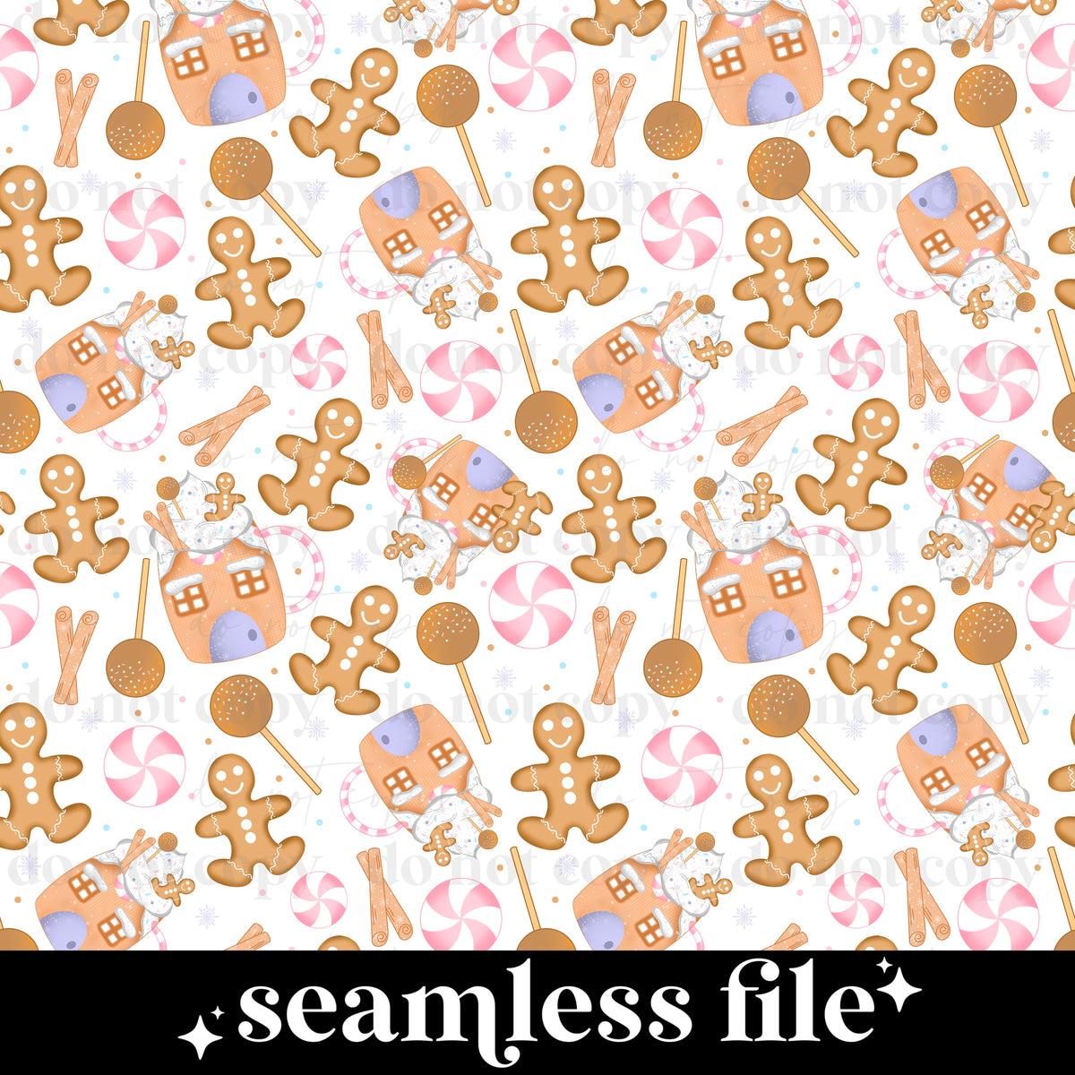 Gingerbread Seamless PNG