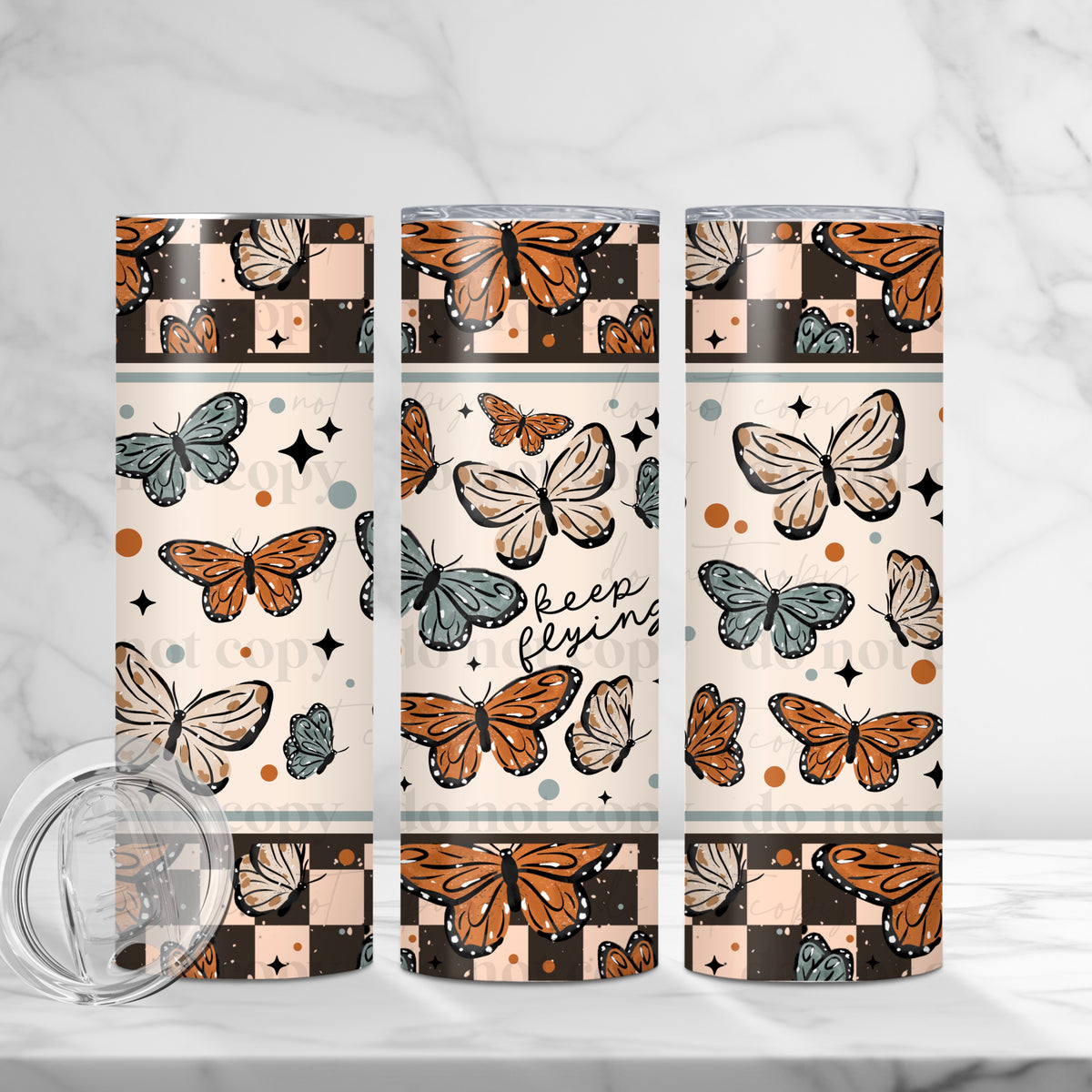 Keep Going Butterflies Tumbler Wrap