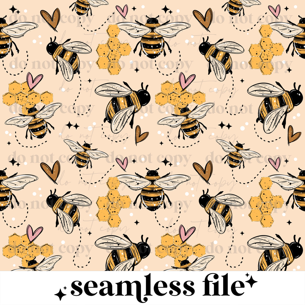 Bees and Honey Seamless