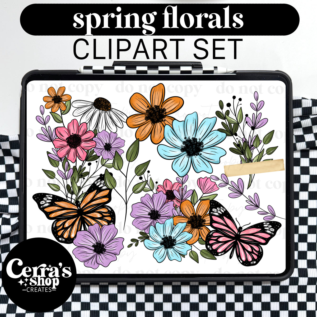 Spring Flowers Clipart set