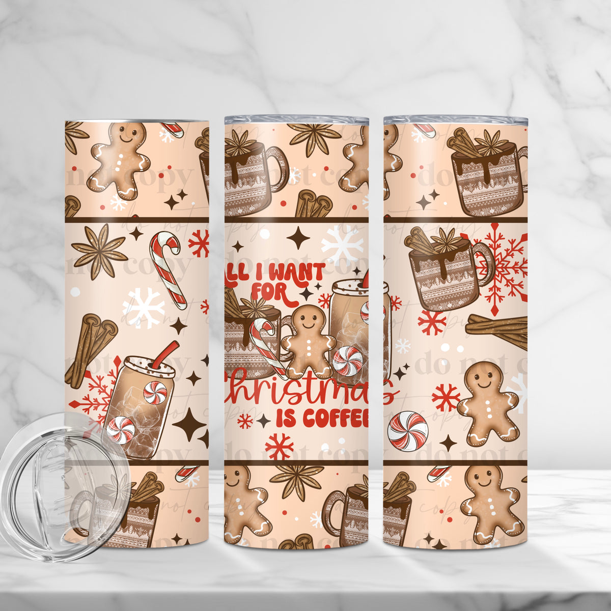 All I Want For Christmas is Coffee Tumbler Wrap