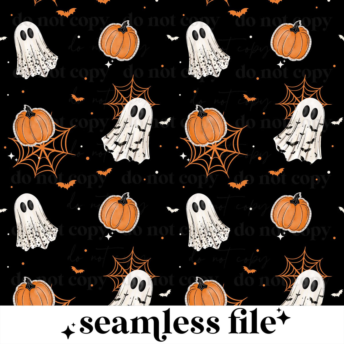 Bat Ghostie Seamless