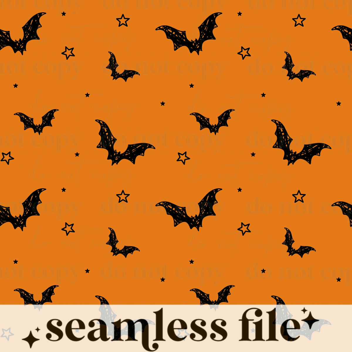 Orange Bat Seamless