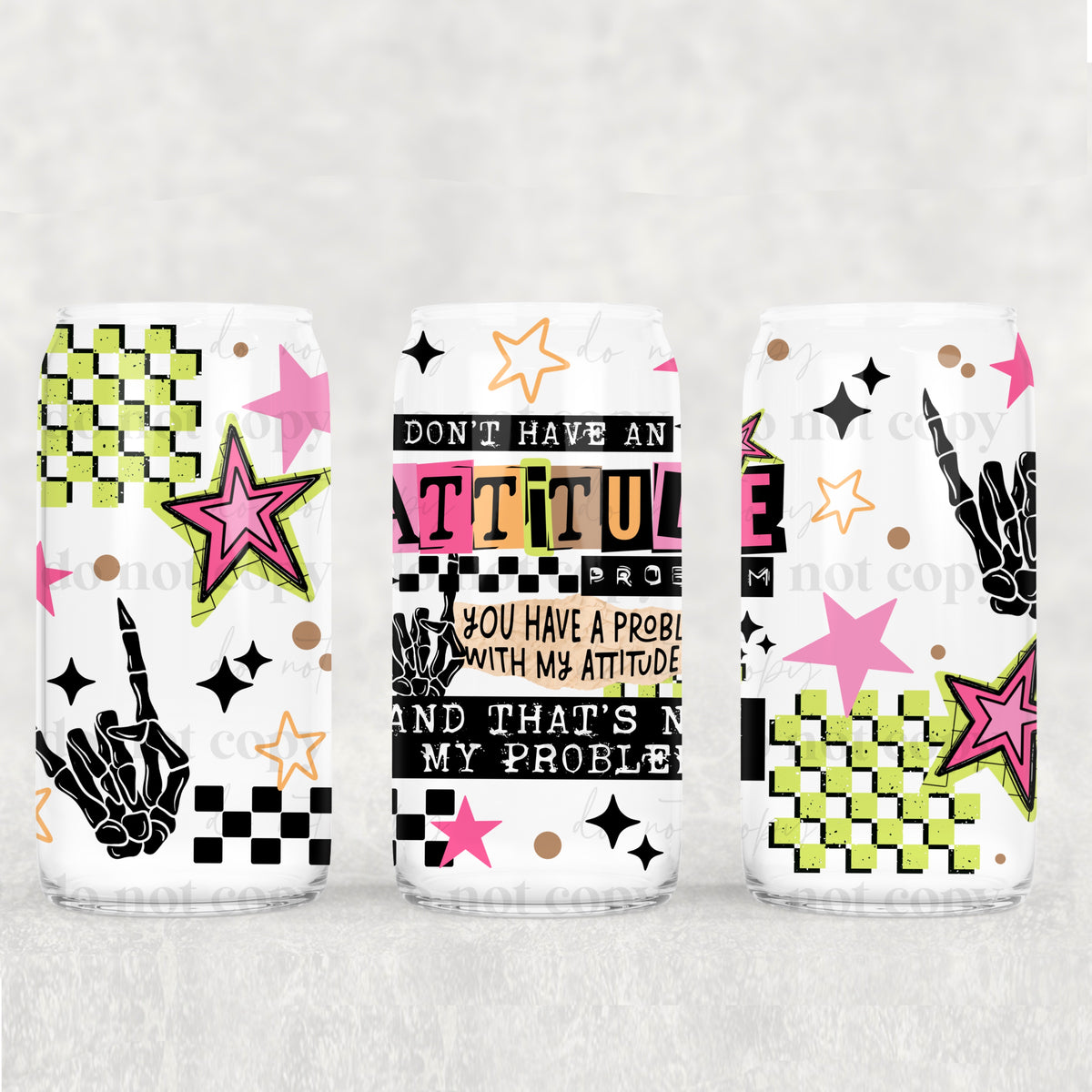 Attitude Problem 16oz Glass Wrap