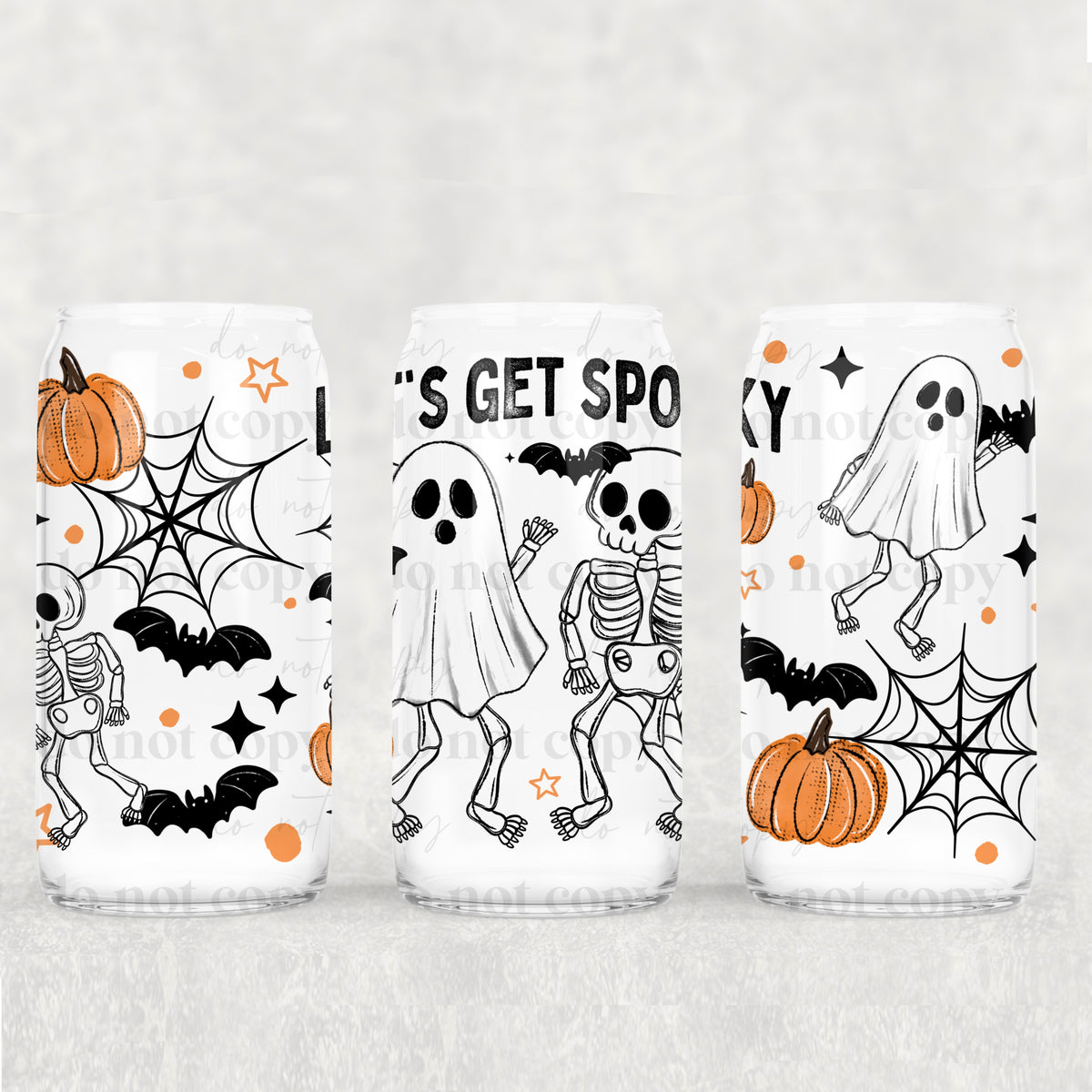 Let’s get spooky 16oz Glass Wrap