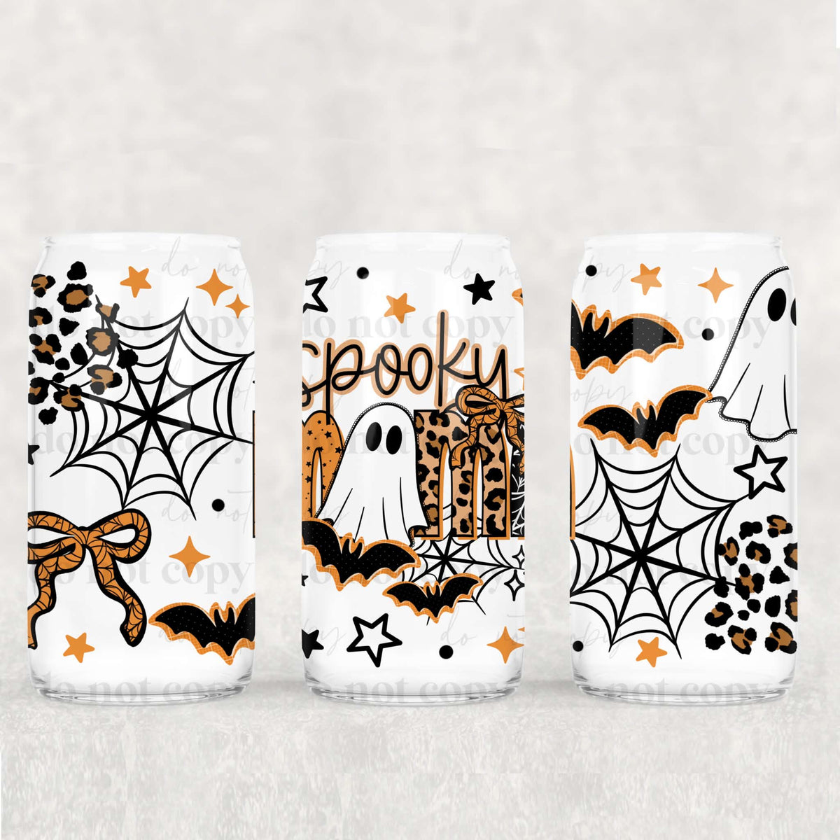 Spooky Mama 16oz Glass Wrap