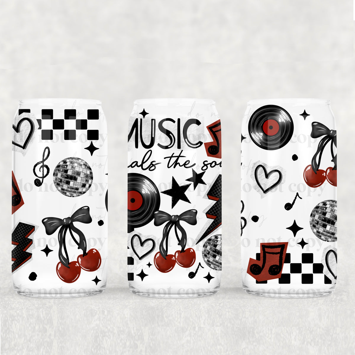 Music Heals the Soul 16oz Glass Wrap