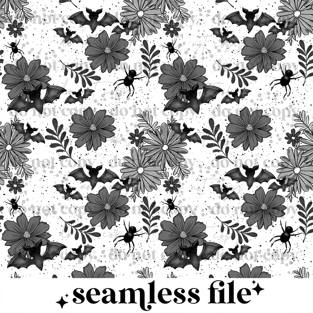 Monochrome Floral Seamless