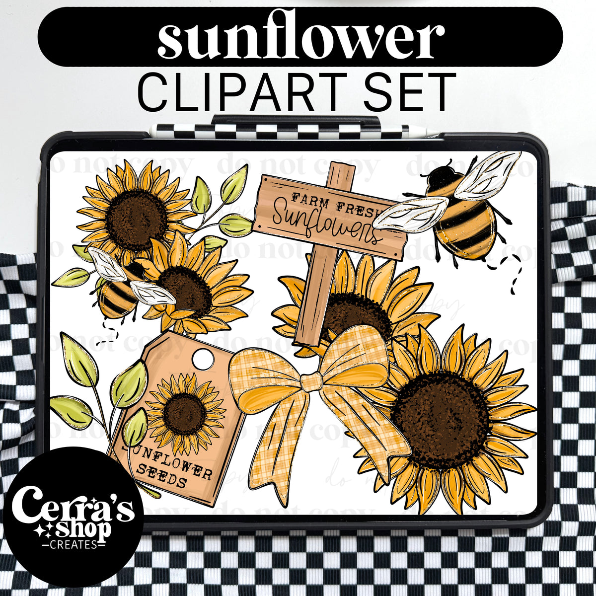 Sunflower Clipart Set
