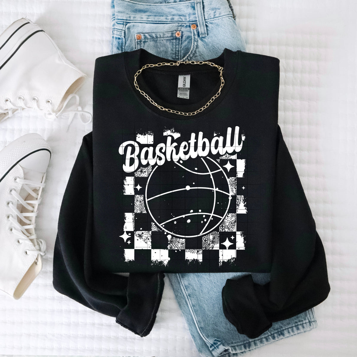Basketball Distressed single color PNG