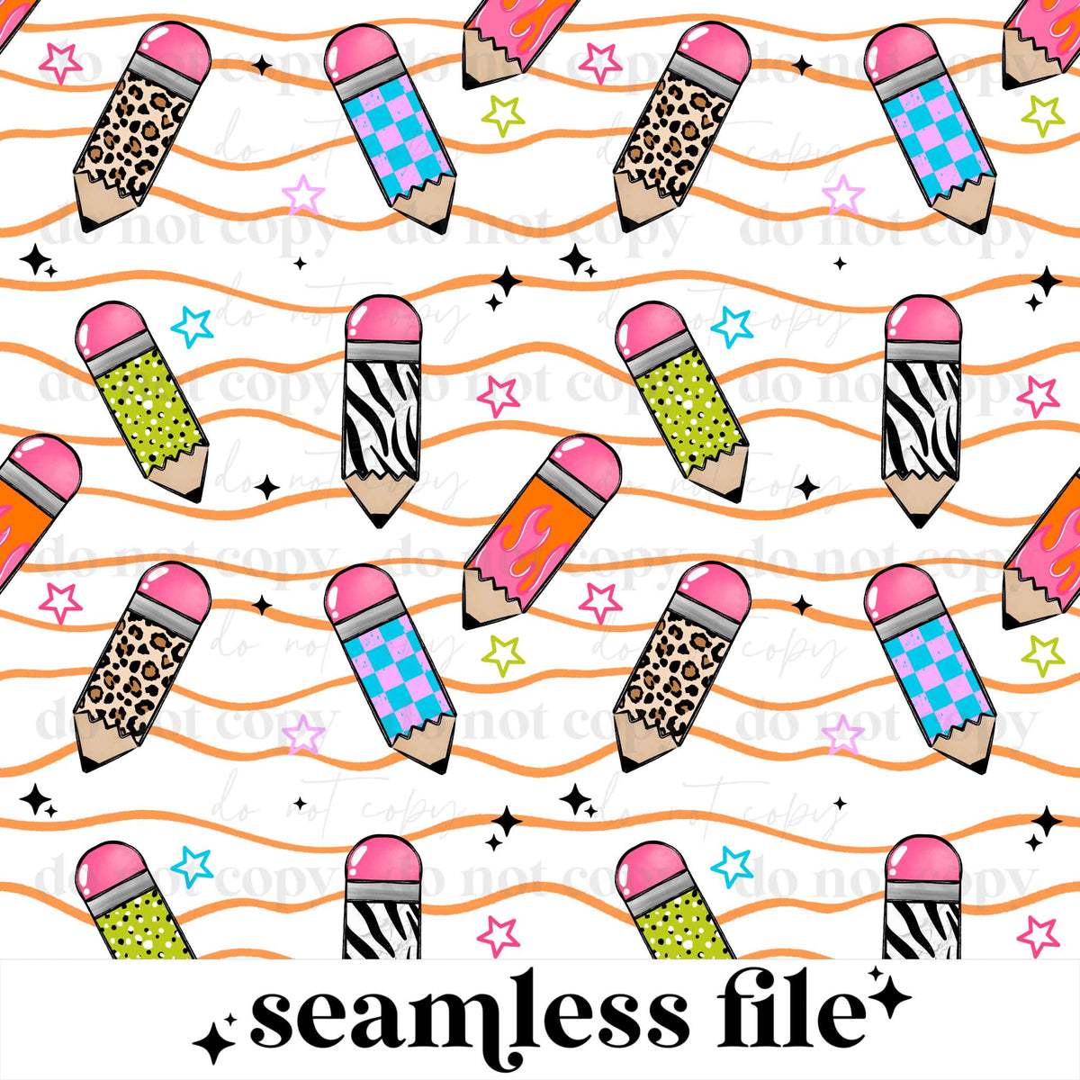 Colorful Pencils Seamless