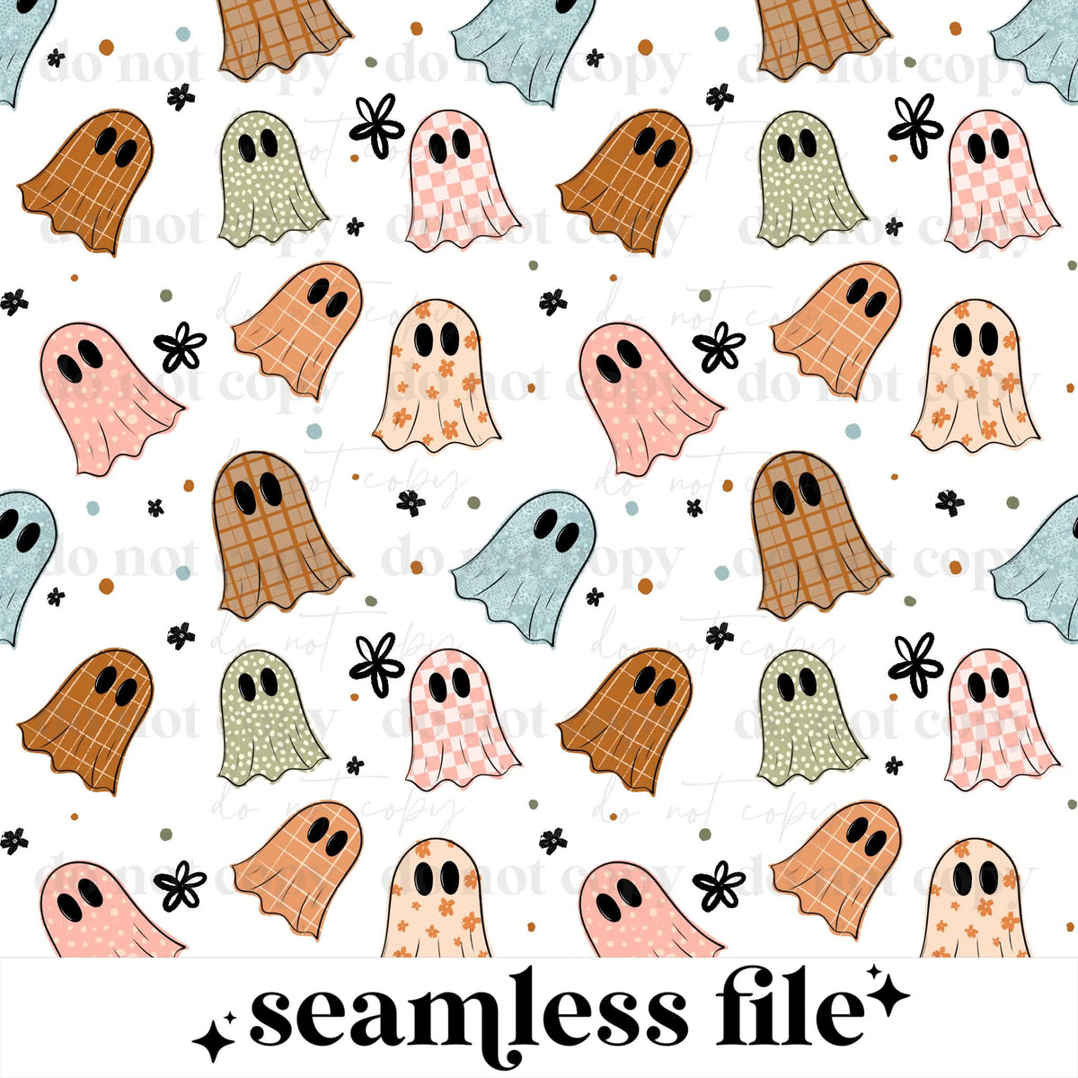 Patterned Ghosts Seamless