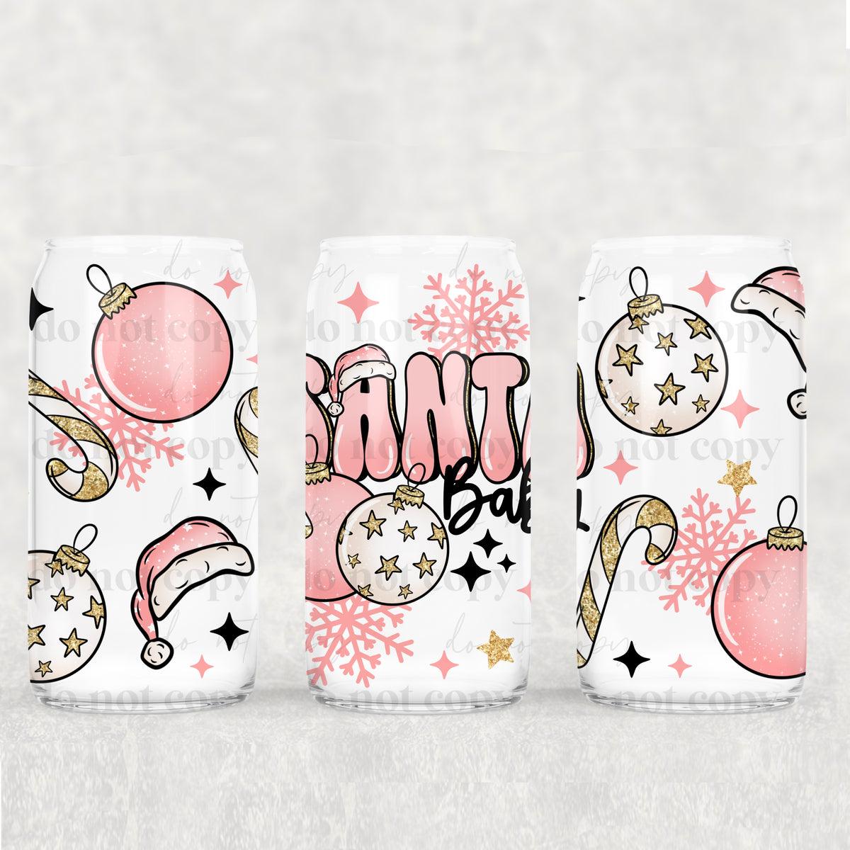 Santa Baby 16oz Glass Wrap