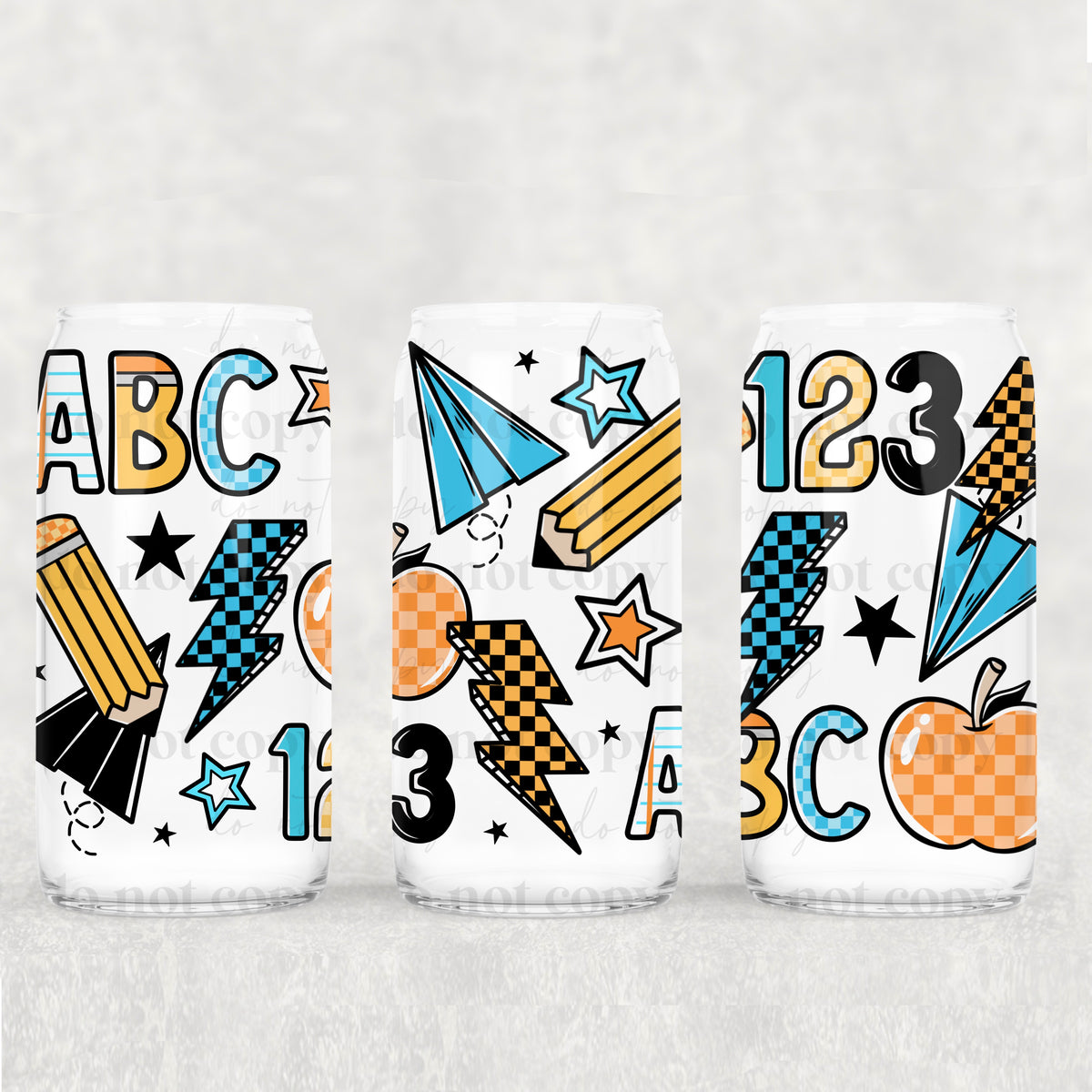 School (boy) 16oz Glass Wrap