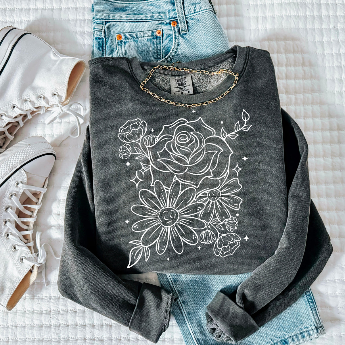 Linework Florals single color png