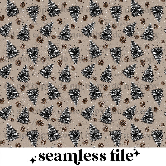 Whimsical Seamless Coord tan Background