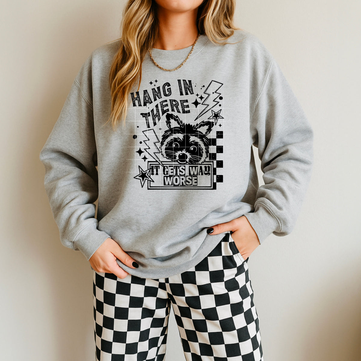 Hang in there it gets worse single color PNG (black only)
