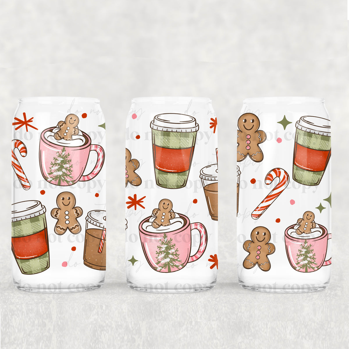 Very Merry Coffee Club 16oz Glass Wrap