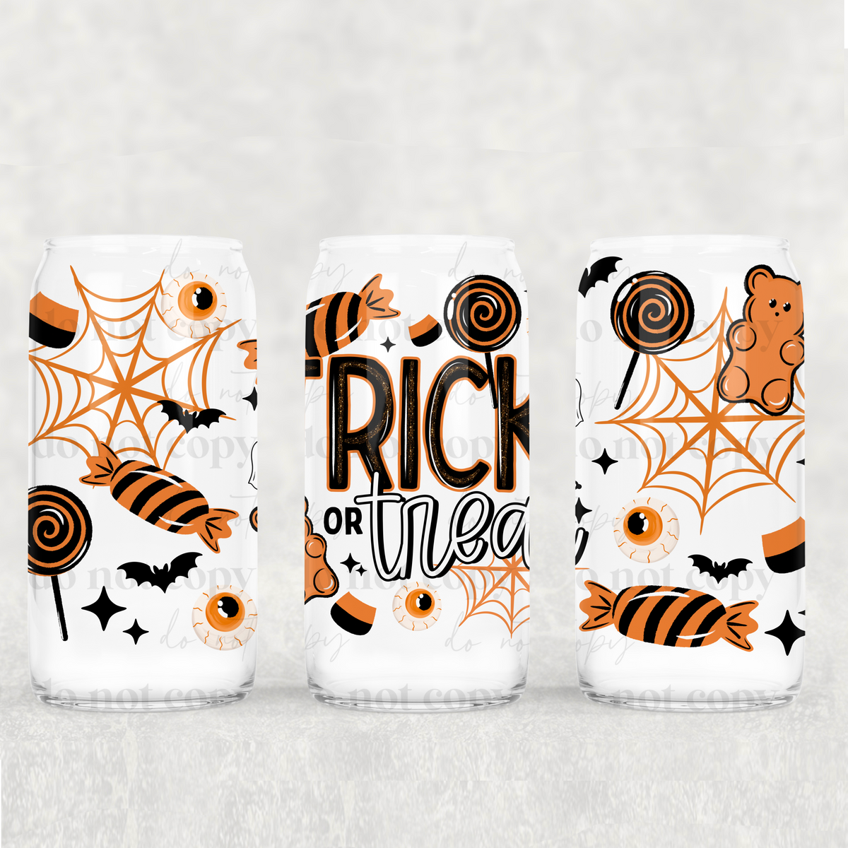Trick or Treat 16oz Glass Wrap