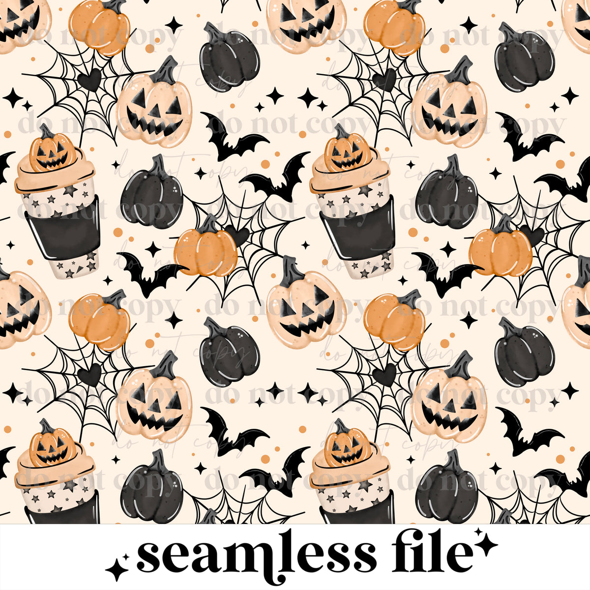 Pumpkin Spice Pumpkins Seamless