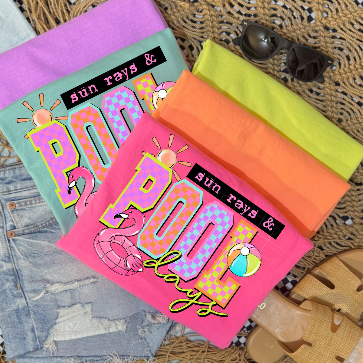 Sun Rays Pool Days PNG