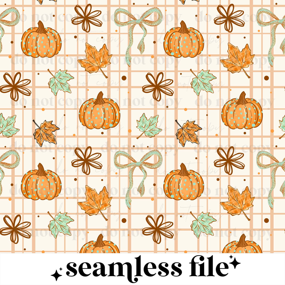 Pumpkin Bow Seamless