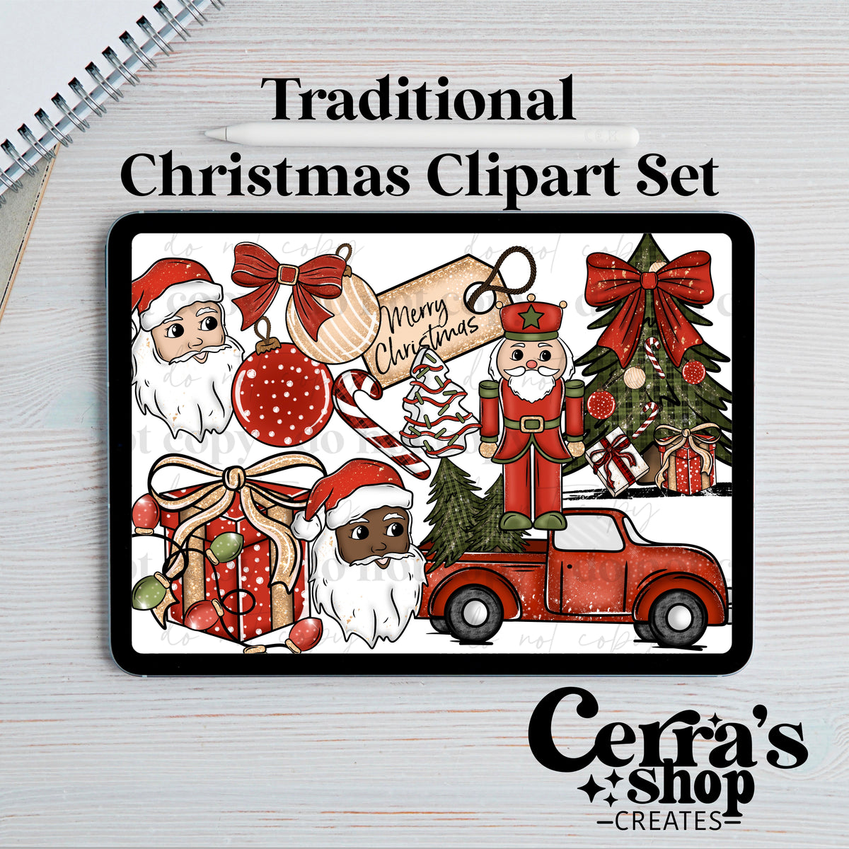 Traditional Christmas Clipart set