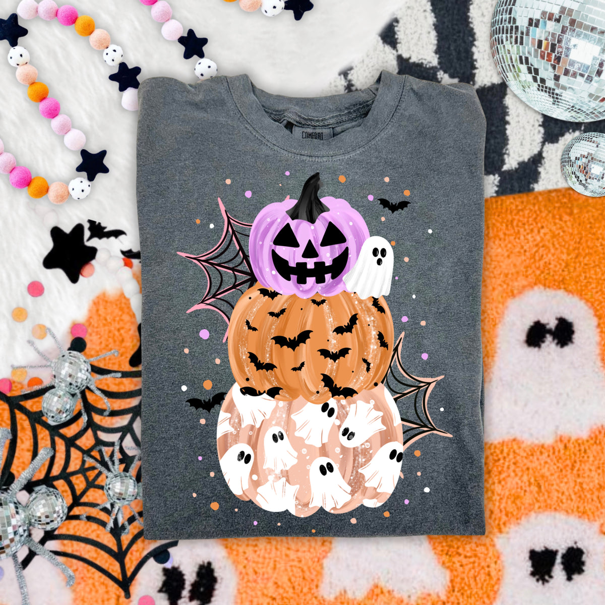 Spooky Stacked Pumpkins PNG