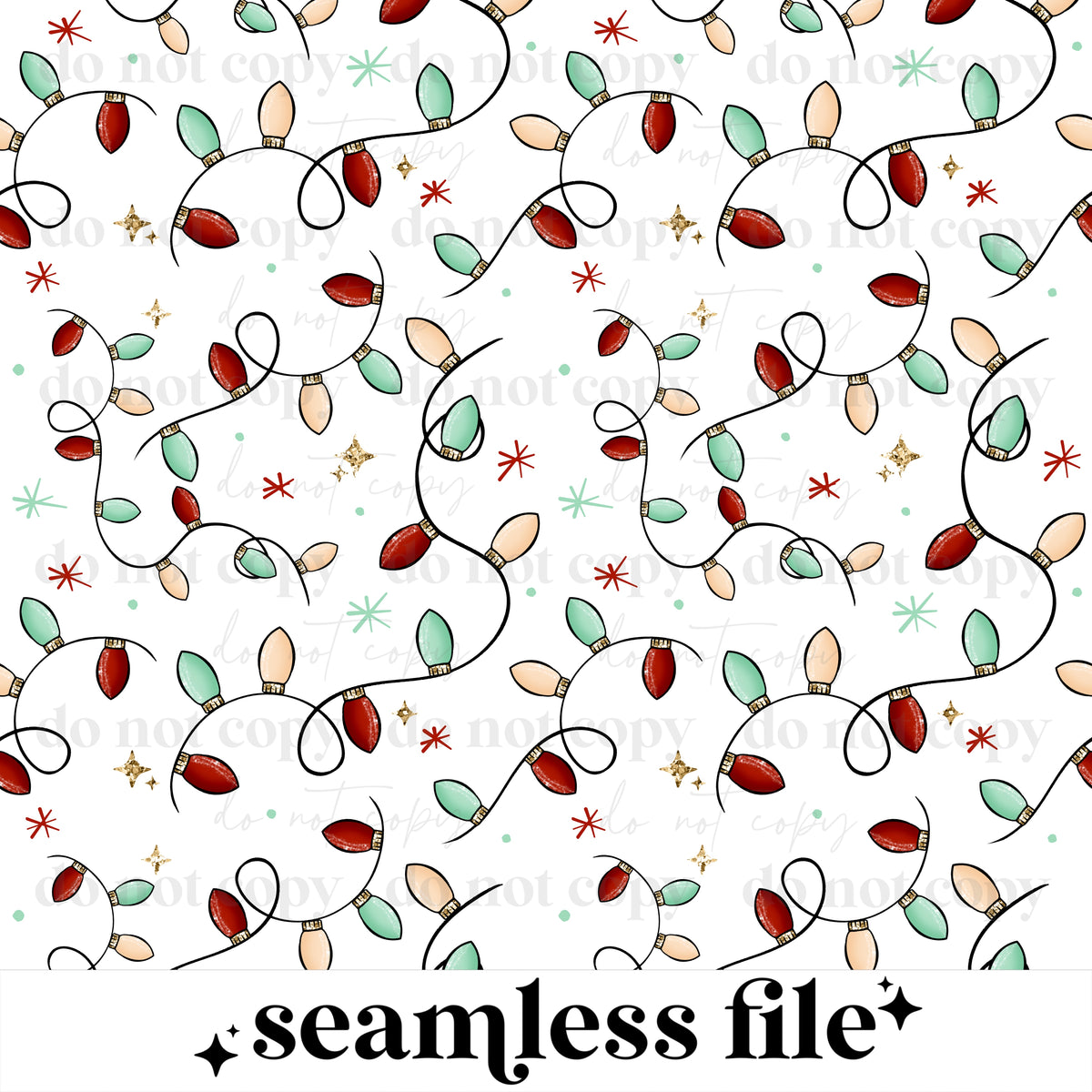 Holly Jolly lights Seamless
