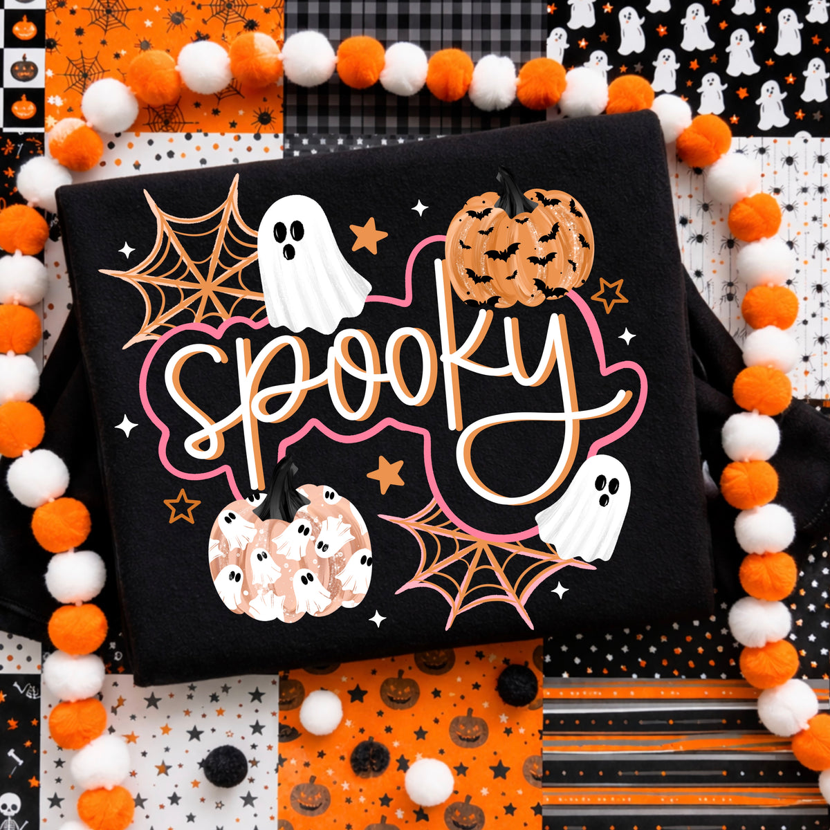 Spooky cursive Pumpkins PNG