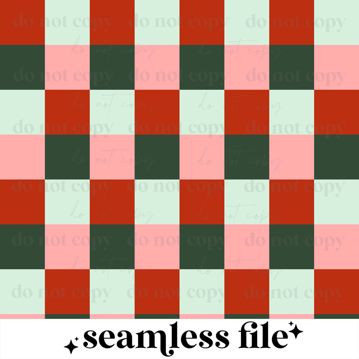 Christmas Checker Seamless