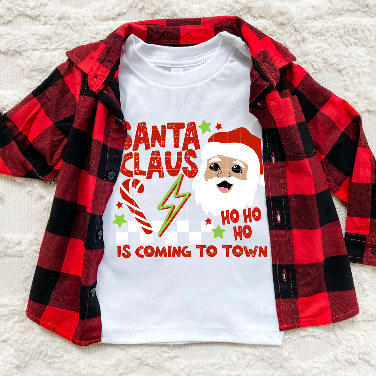 Santa Claus is coming to town PNG (2 skin tones)