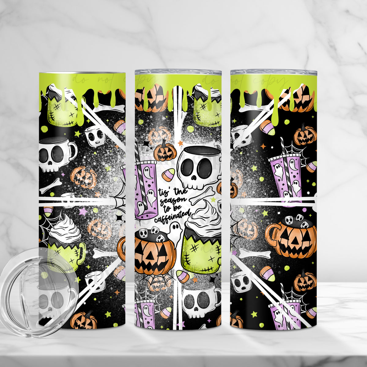 Halloween Coffee Tumbler Wrap