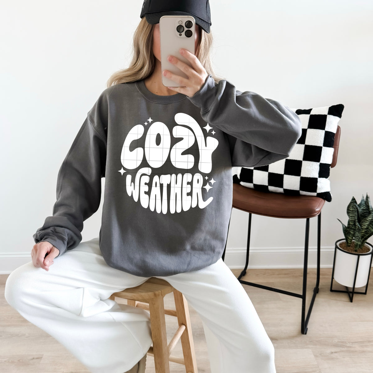 Cozy Weather circle Single Color PNG