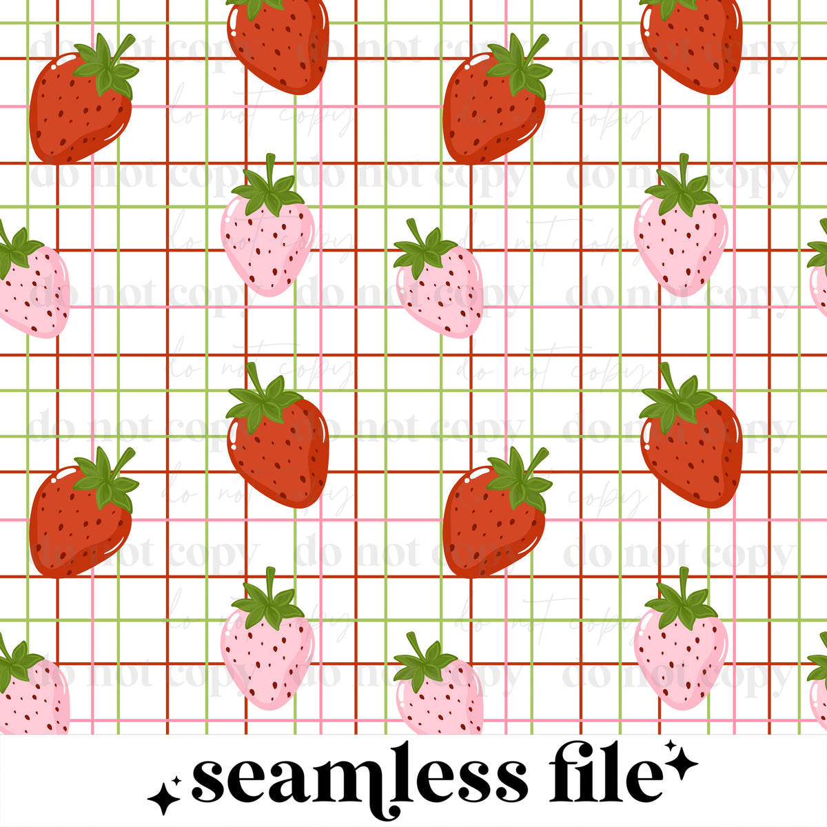 Plaid Strawberry Seamless